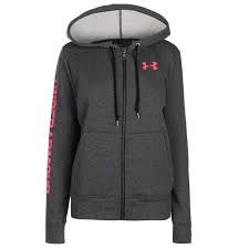 under armour logo fleece zip hoodie ladies