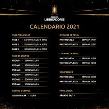 You can easily also check the full schedule. Conmebol Dio A Conocer El Calendario De La Copa Libertadores 2021 Foto