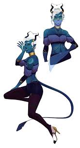 Tiefling Hashtag On Twitter Virtue S Hair Horn And Tail Style Her Skin Tone Eyes And Hair Col Character Design Inspiration Tiefling Bard Character Design