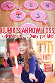 Valentine S Day Game Cupid S Arrow Toss Valentine Party Game Kids Valentine Party Valentine S Day Party Games