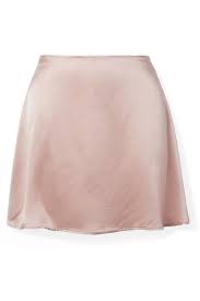 Reformation Benson Silk Satin Mini Skirt In Blush Pink Lyst