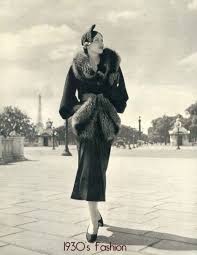 Moda e bellezza negli anni '20 e '30. Look Anni 30 Cappotto Con Applicazioni In Pelliccia Moda Anni 30 Vestiti Vintage Pelliccia Vintage