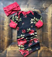 Newborn Girl Coming Home Outfit Baby Girl Floral Gown Hello Girls Coming Home Outfit Baby Kids Clothes Kids Fashion Girl
