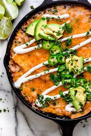 Cheesy Rotisserie Chicken Enchilada Skillet Recipe Skinny Taste Recipes Chicken Enchilada Skillet Enchilada Recipes