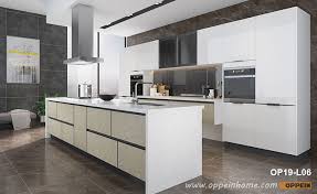 Baineng, as one of the professional china kitchen cabinet suppliers, specialized in stainless steel kitchen cabinets，wooden kitchen. High Gloss White Lacquer Kitchen With Island Op19 L06 Oppein The Largest Cabinetry Manufacturer In Asia