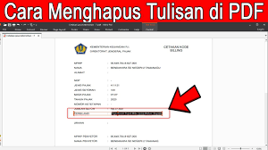 Cara Menghapus Tulisan Atau Teks Di Pdf Youtube