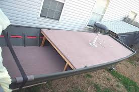 Decking Out A Jon Boat Was Originally Going To Leave The Deck Open But I Found Some John Boats Jon Boat Boat Restoration