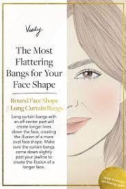 The Most Flattering Bangs For Your Face Shape Round Face Shape Face Shapes Round Face Haircuts