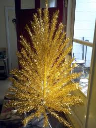 Vintage Gold Stainless Aluminum Christmas Tree 6 Foot Full Artificial Evergleam Aluminum Christmas Tree Silver Christmas Tree Vintage Christmas Tree