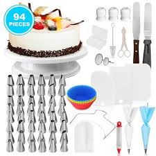 The dessert decorator plus includes four decorating tips, a fill tip and two couplers and can be used with most standard wilton tips. 52pcs Cake Decorating Tool Set Gift Kit Baking Supplies Turntable Spatula Stand Cooking Tool Set Buy At A Low Prices On Joom E Commerce Platform