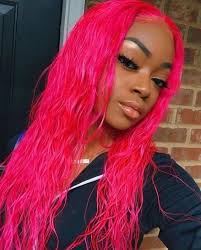 Deep Neon Pink Hair Human Braiding Hair Wig Hairstyles Hair Styles