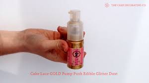 Cake Lace Push Pump Edible Glitter Dust Youtube