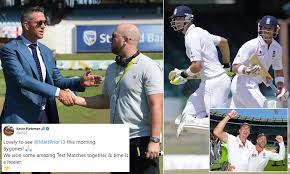 Former star kevin pietersen believes it is not always right for the best player to skipper a side. Former England Stars Kevin Pietersen And Matt Prior Finally Make Up With A Chat And A Handshake Daily Mail Online