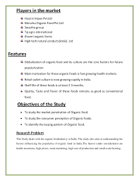 Consumer Behavior Organic Food In India