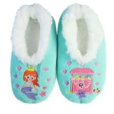Details About Snoozies Childs Furry Mermaid Indoor Slippers 72 272826mt