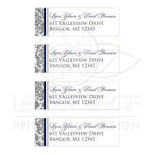 Personalizing your wedding invitations can be a daunting task but with these black. Gray White Navy Blue Damask Personalized Wedding Address Labels