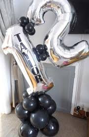 Welcome to party decorations by teresa. Personalised Big Number Balloons For A 12th Birthday Balloon Decorations Party Balloon Design For Birthday Birthday Party Balloon