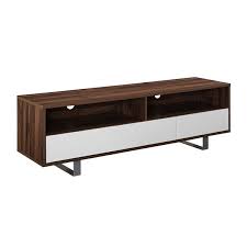 Accommodates a flat screen tv up to 127 cm (50 inches) wide. Walker Edison Modern Tv Cabinet 60 In X 18 5 In Dark Walnut Lw60gem3ddw Rona