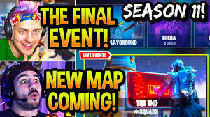 Fortnite season 11 event ending reaction live + new battle pass and new map gameplay! Ninja Streamers React To The End Final Event New Season 11 Map In Fortnite Youtube