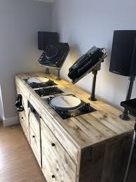 Reclaimed Rustic Wooden Dj Booth Outhouse Dj Booth Dj Room Dj Table