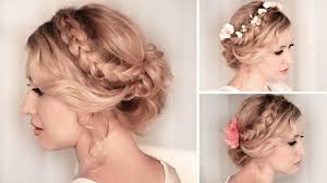 Updo hairstyles are great for formal occasions which require a hairstyle that is elegant, like a wedding or a prom. Braided Updo Hairstyle For Back To School Everyday Party Medium Long Hair Tutorial Youtube