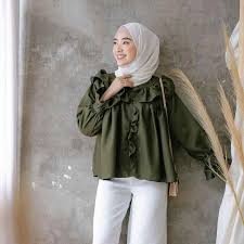 Baju atasan wanita baju muslimah. Jual Atasan Wanita Ervina Blouse Baju Blouse Wanita Atasan Lucu Adem Online April 2021 Blibli