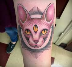 Three eyed cat tattoo by daniel meyer. Three Eyed Sphynx By Tim Hendricks At Classic Tattoo In Fullerton Ca Tattoos