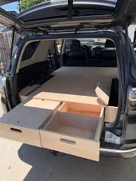 Custom Storage Solutions For Vehicles And Diy Plans To Build Your Own Drawer Systems Suv Camping Suv Camper Truck Bed Camper