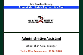 1150845 everest worldwide limited is a dissolved company incorporated on 18 july 2007 (wednesday) in hong kong as a private company limited by shares entity. Info Jawatan Kosong Terkini Everest Worldwide Express Sdn Bhd Shah Alam Selangor Jawatan Kosong Terkini