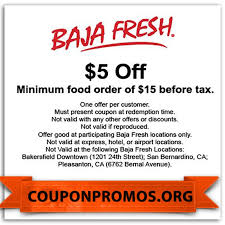 Free Baja Fresh Printable Coupon November 2014 Printable Coupons Sample Coupons Grocery Coupons