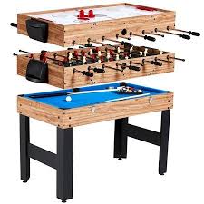 Md Sports 48 Inch 3 In 1 Combo Pool Hockey Foosball Game Table Accessories Included Size 48 Inch Black Md Sports 4 In 2020 Multi Game Table Billiards Table Games