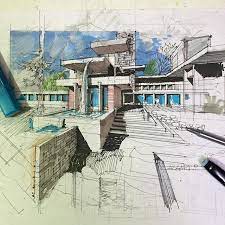 Nice Example Of Architectural Drawing Nice Example Of Architectural Drawing The Post Nice Example Architecture Drawing Architecture Sketch Architect Drawing