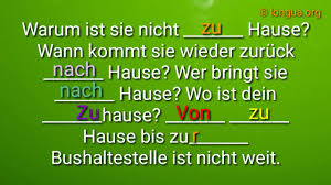 Wie weit ist es bis/nach ulm ? A1 A2 B1 B2 C1 Ubungen Prapositionen Akkusativ Dativ Zu Hause Nach Hause Von Zu Hause Im Youtube