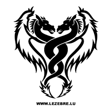 Tribal Dragons Sticker Woman wearing war bonnet illustration, tattoo artist native americans in the united states indigenous peoples of the americas. tribal dragons decal