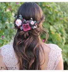 Demi Couronne Kaitlyn Delicieusement Romantique Cette Demi Couronne Pour Cheveux En Fleurs Couronne De Fleurs Cheveux Coiffure Mariage Fleur Cheveux Mariage