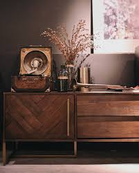 What Better Way To Get Organised Than With The Quality Modern Vintage Bruno Tv Unit With Its Distinctive Herringbone Pat Wooden Tv Unit Tv Unit Modern Vintage