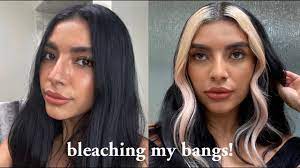 Jennifer hudson rocking the dark pixie hair and graphic fringe combo.credit: Bleaching My Bangs Diy Black To Blonde Youtube