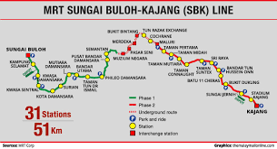 Where is the kajang line in klang valley? Mrt Sungai Buloh Kajang Route Map Dimsum Daily