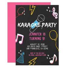 Ktv Karaoke Singing Rockstar Voice Birthday Party Invitation Zazzle Com Birthday Party Invitations Diy Birthday Party Invitations Party Invitations