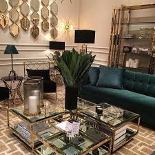I Absolutely Love The Glass And Metal Pieces Here The Plant Is Pretty Basic And The Container Doesn T Luxury Living Room Luxury Furniture Living Room Designs