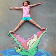 Cool It S The Crocodile From Peter Pan It S Just Amazing Chalk Artist Sidewalk Chalk Art Chalk Photography