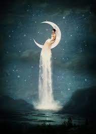 Moon River Lady Metal Poster Paula Belle Flores Displate Moon Art Moon River Beautiful Moon