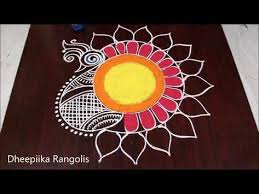 New Year Special Peacock Rangoli Design 2019 Sankranthi Muggulu Pongal Margazhi Kolam Youtub Colorful Rangoli Designs Rangoli Designs Flower New Year Rangoli