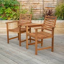 I took one star away because it was tough to put together on my own lining up the holes and screws to the back of the couch wasn't easy! Bentley Wooden Companion Bench Seat Jack And Jill Love Seat Patio Set