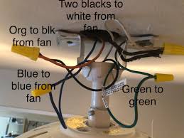 Install the fan canopy that covers the ceiling box and mounting bracket. 4 Wires In Switch Box Ceiling Fan Light Home Improvement Stack Exchange