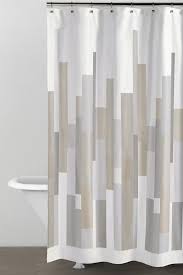 Neutral And Modern Dkny Confetti Squares Fabric Shower Curtain Gray Beige White Decor Brown Shower Curtain Modern Shower Curtains Fabric Shower Curtains