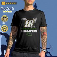 © robert laberge, getty images. Kyle Busch 2019 Monster Energy Nascar Cup Series Champion Signature Shirt Hoodie Sweater Long Sleeve And Tank Top