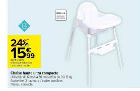 We did not find results for: Offre Chaise Haute Ultra Compacte Chez Carrefour