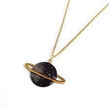 Apres Ski Saturn Charm Necklace 31 Found On Polyvore Cosmic Jewelry Brass Pendant Necklace Galaxy Jewelry