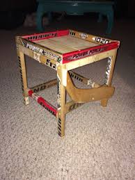 Repurposed Hockey Stick Table With Scrap Decking Wood Projects Hockey Stick Repurposed